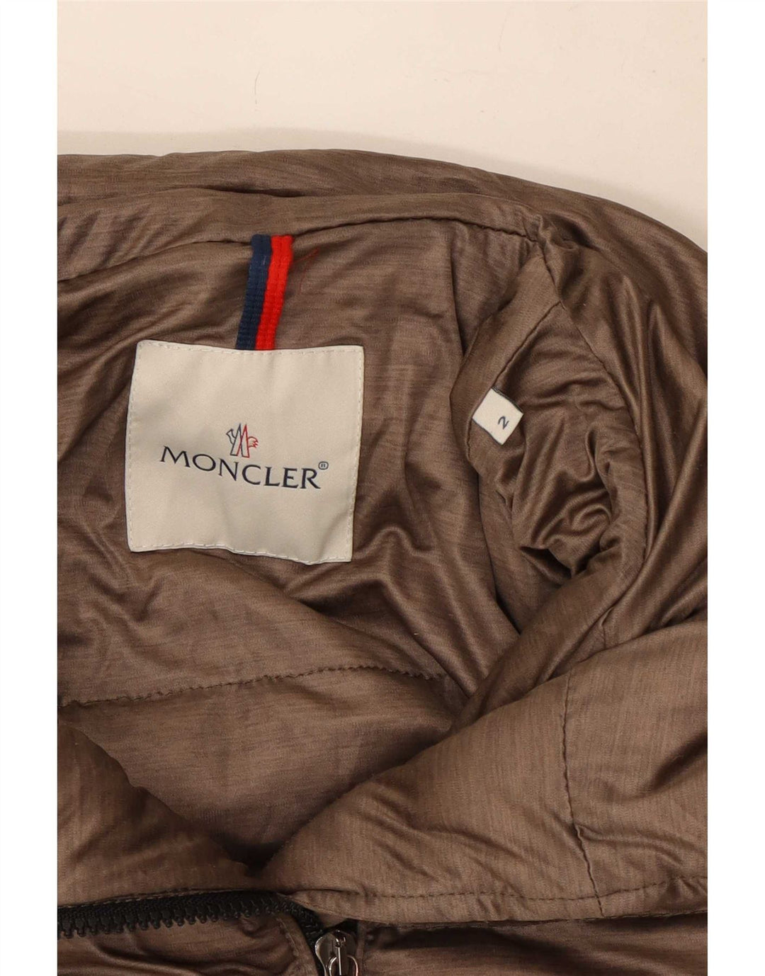 Moncler ženska podstavljena jakna veličine 2 mala smeđa poliester