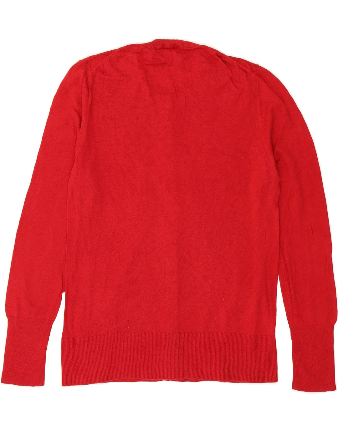 EDDIE BAUER Womens Cardigan Sweater UK 14 Medium Red Cotton Vintage Eddie Bauer and Second-Hand Eddie Bauer from Messina Hembry 
