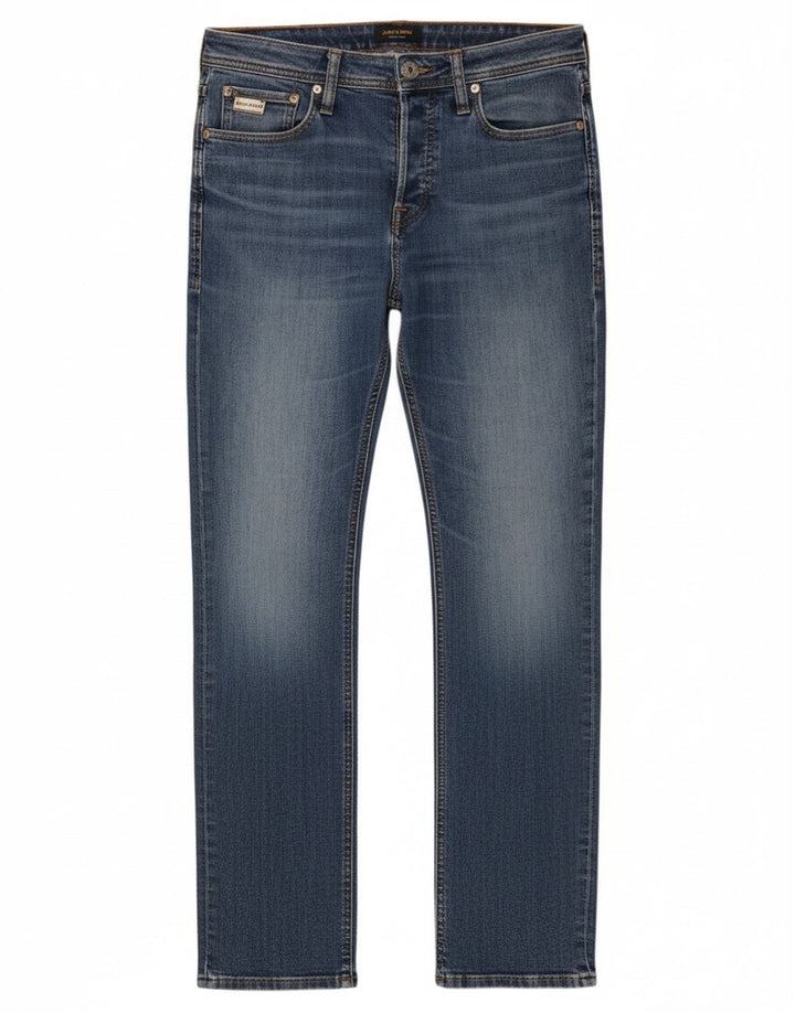 Jack & Jones muške ravne traperice W30 L32 plavi pamuk