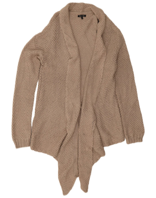 Massimo Dutti Ženski otvoreni kardigan pulover UK 16 Large Beige Cotton