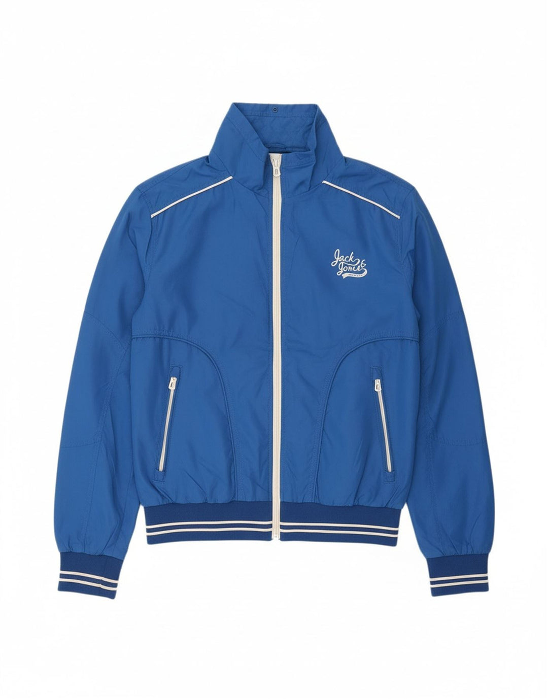 JACK & JONES Mens Rain Jacket UK 38 Medium Blue Polyester