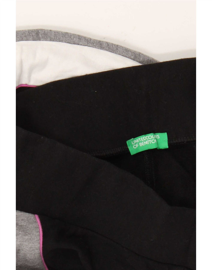 Benetton ženske grafičke tajice UK 14 srednje crne boje