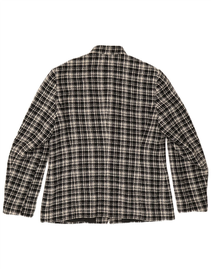 Gerry Weber Ženska jakna jakna UK 16 Veliki crni karirani poliester