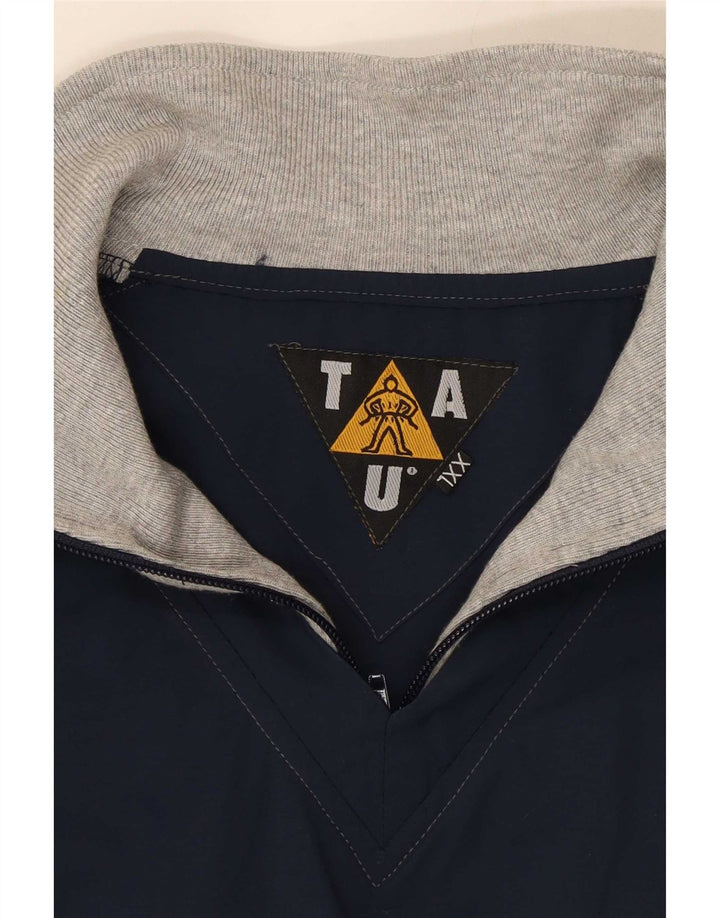 Vintage muška trenirka s patentnim izrezom Top 2XL tamnoplava boja