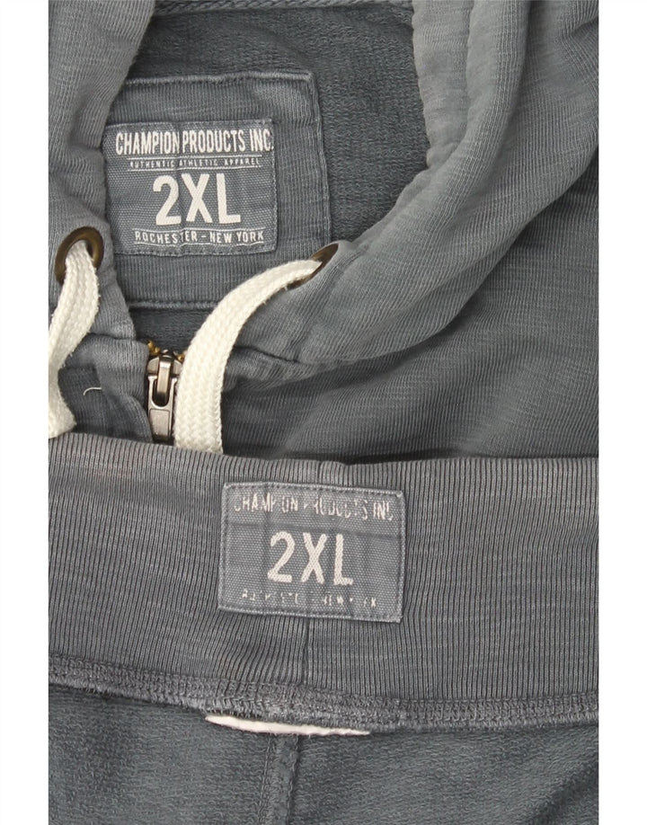 Champion muška puna trenirka s kapuljačom 2XL siva