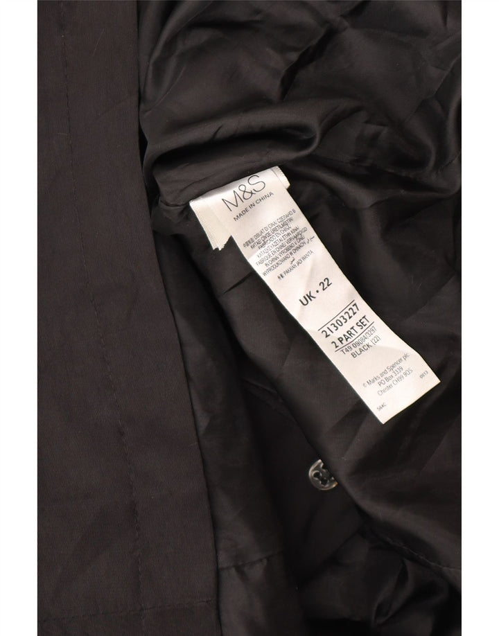 Marks & Spencer ženski trenč kaput UK 22 3XL crni poliester
