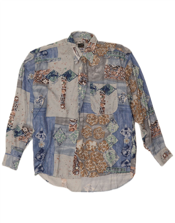 Kantaros Muška košulja Mala plava patchwork viskoza
