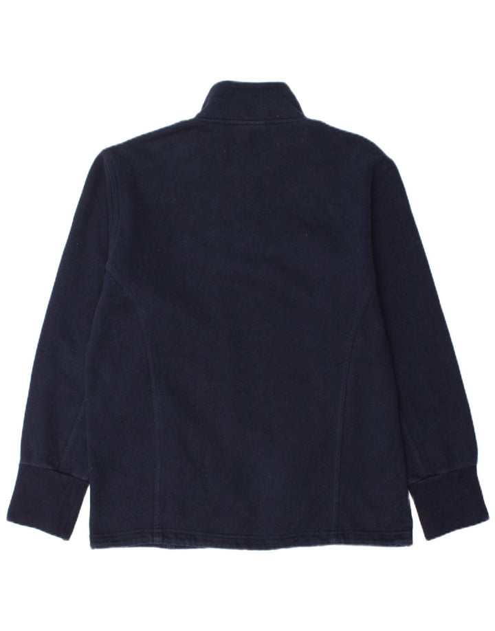 Reebok Ženska majica s izrezom s patentnim zatvaračem UK 12 Srednje tamnoplavi pamuk