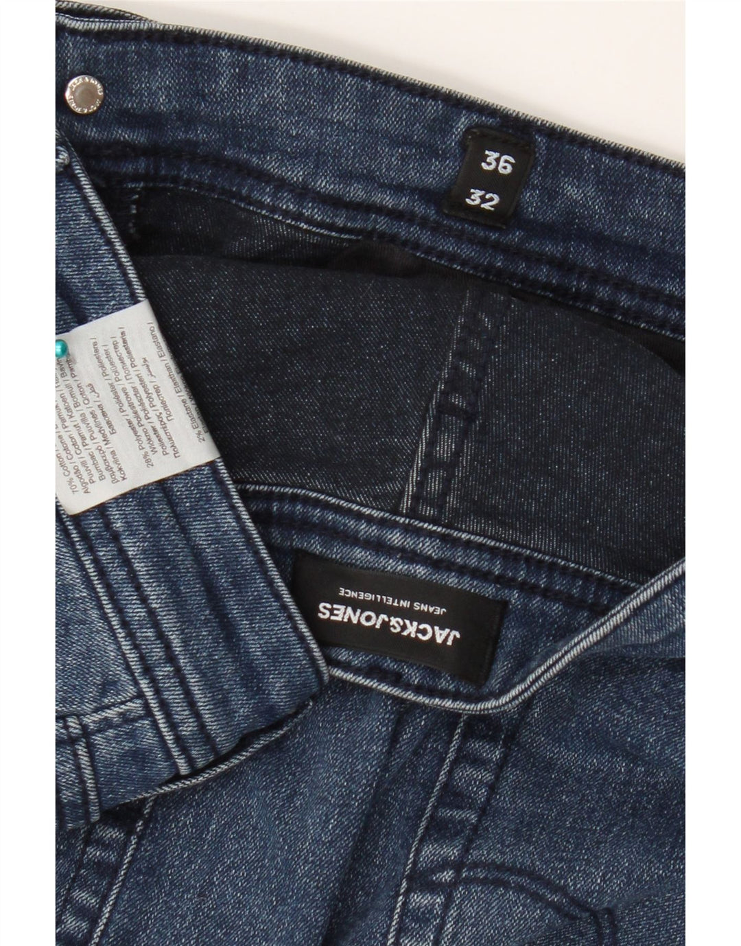 Jack & Jones Muške uske traperice W36 L32 Plavi pamuk