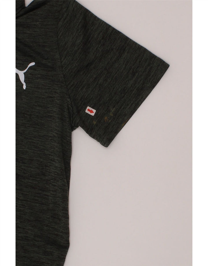 Puma polo majica za dječake 7-8 godina, mali zeleni pjegavi poliester