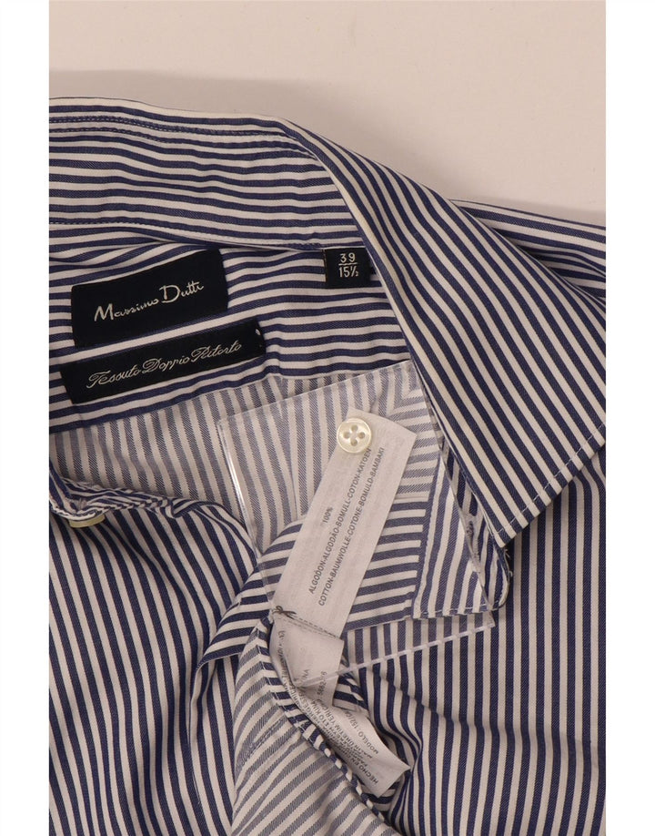 Massimo Dutti muška svečana košulja veličina 39 15 1/2 srednje tamnoplava na pruge