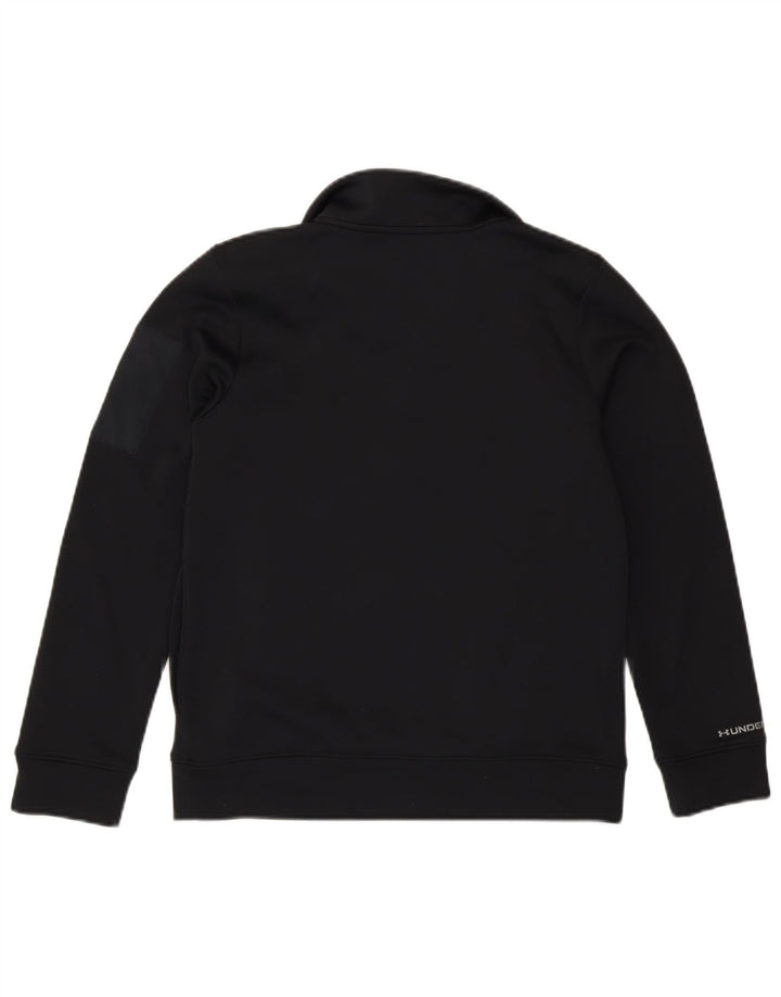 Under Armour majica s izrezom na patentni izrez za dječake 9-10 godina srednje crna