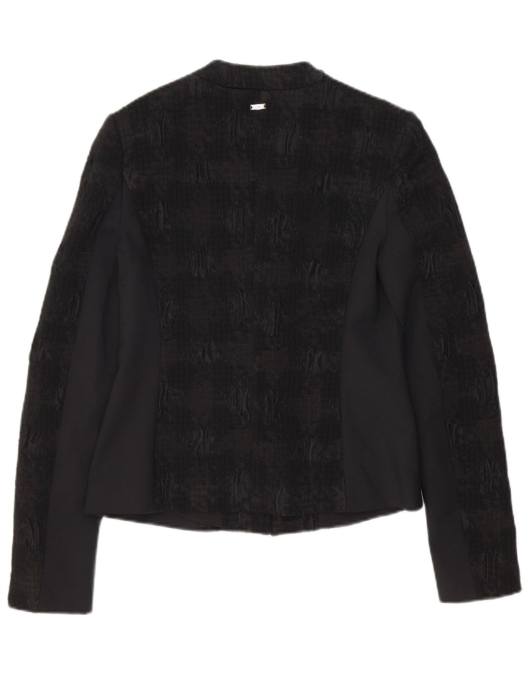 BYBLOS Womens Blazer Jacket IT 40 Small Black Colourblock Acetate