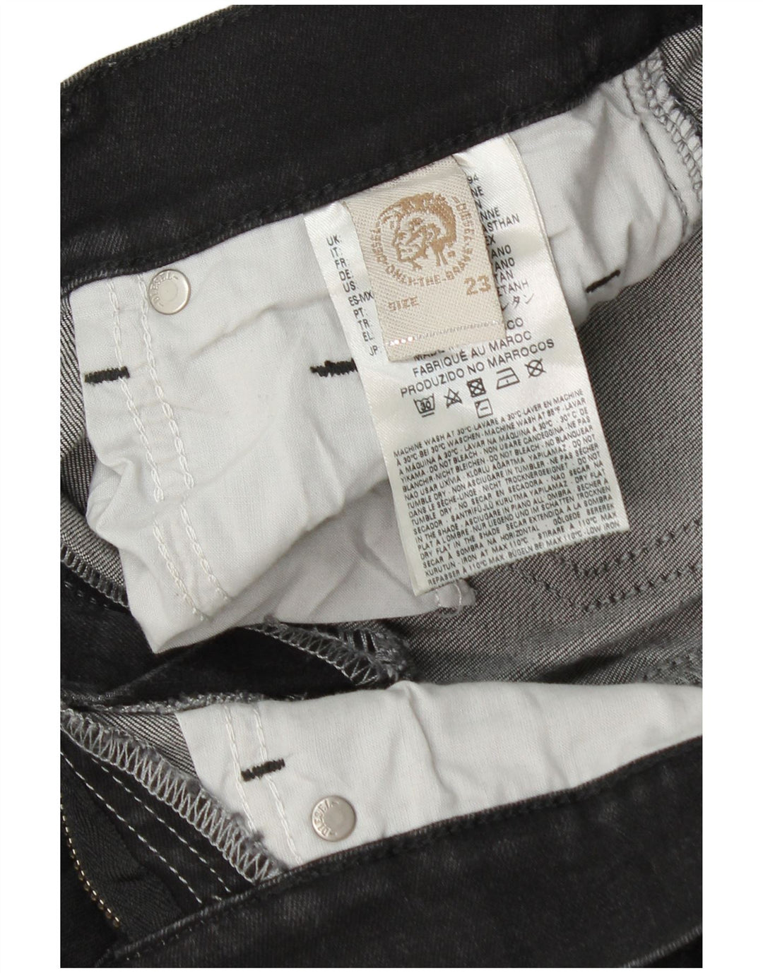 DIESEL Ženske uske traperice Grupee W23 L28 crni pamuk