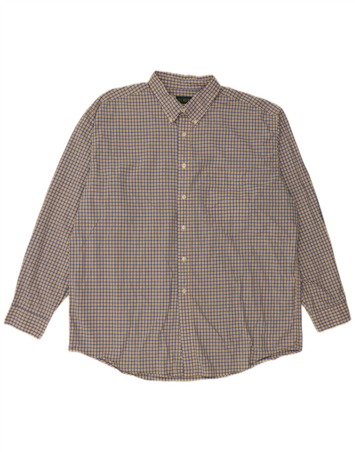 J. CREW muška košulja XL žuti karirani pamuk