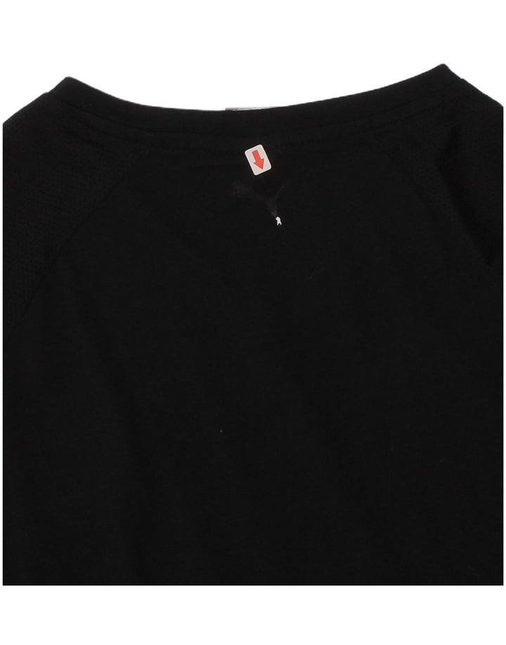 Puma Girls Graphic T-Shirt Top 12-13 Years Large Black Poliester