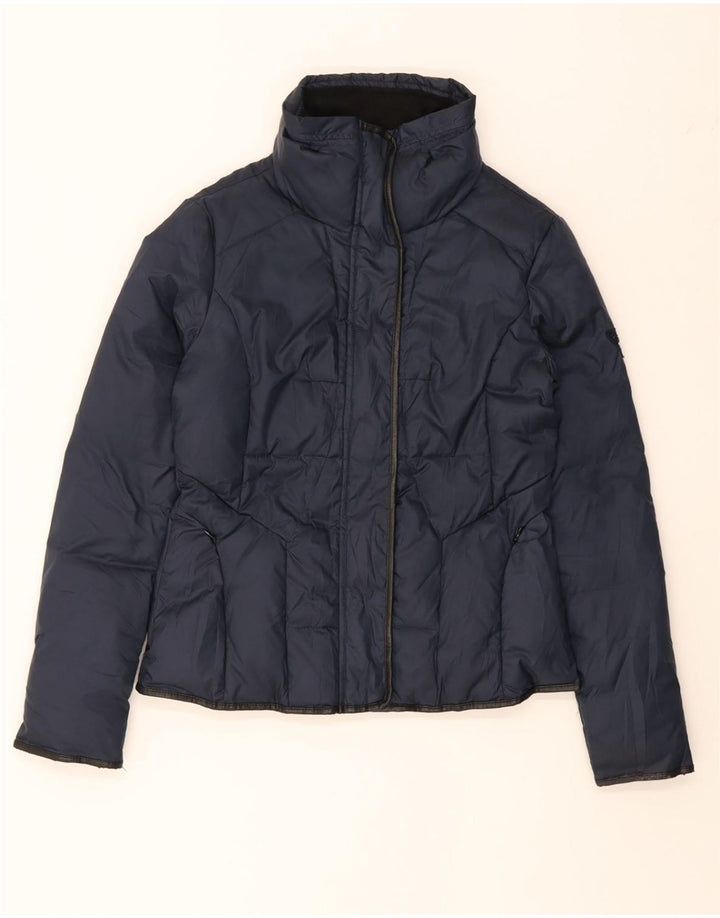 GUESS Womens Padded Jacket UK 10 Small Navy Blue Polyester Vintage Guess and Second-Hand Guess from Messina Hembry 
