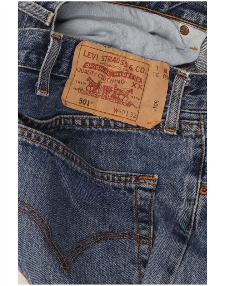 LEVI'S muške 501 ravne traperice W40 L29 plavi pamuk
