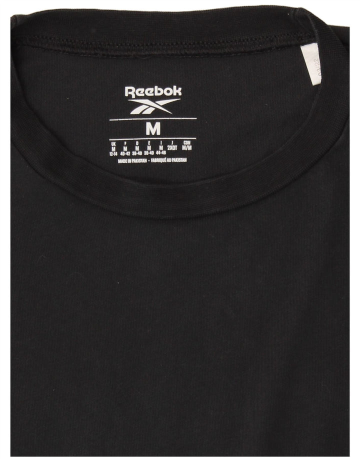 REEBOK Ženska prevelika majica s kratkim rukavima UK 12/14 Srednje crna
