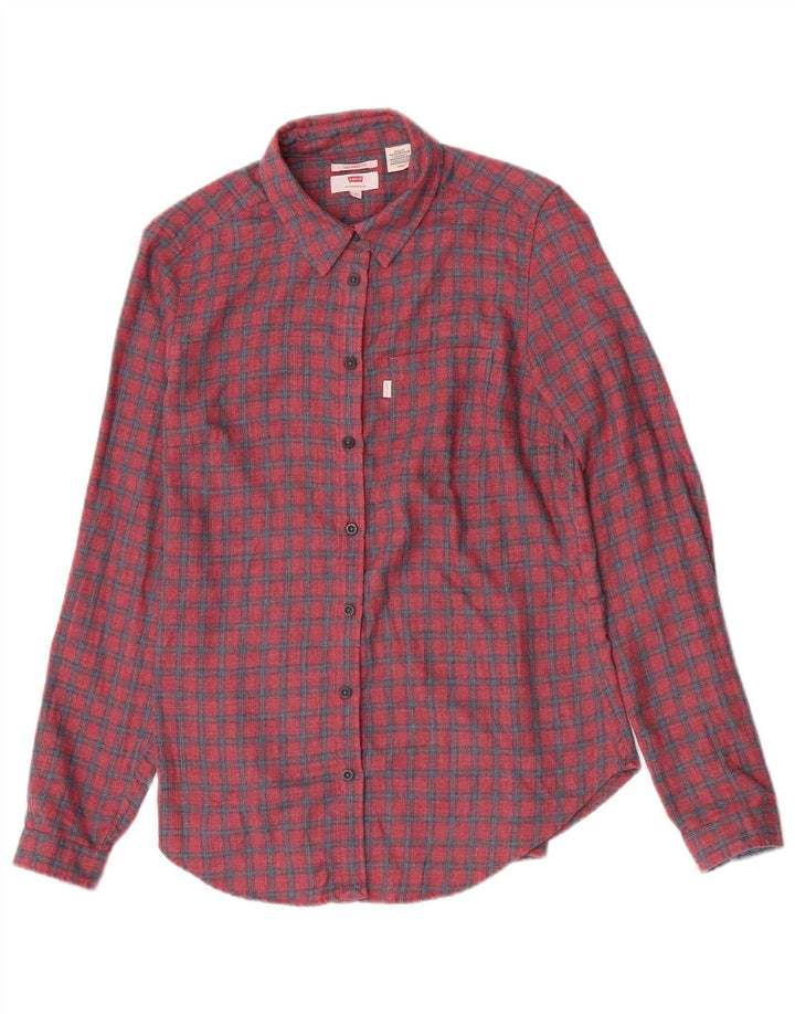 Levi's ženska krojena flanelska košulja UK 10 mali crveni karirani