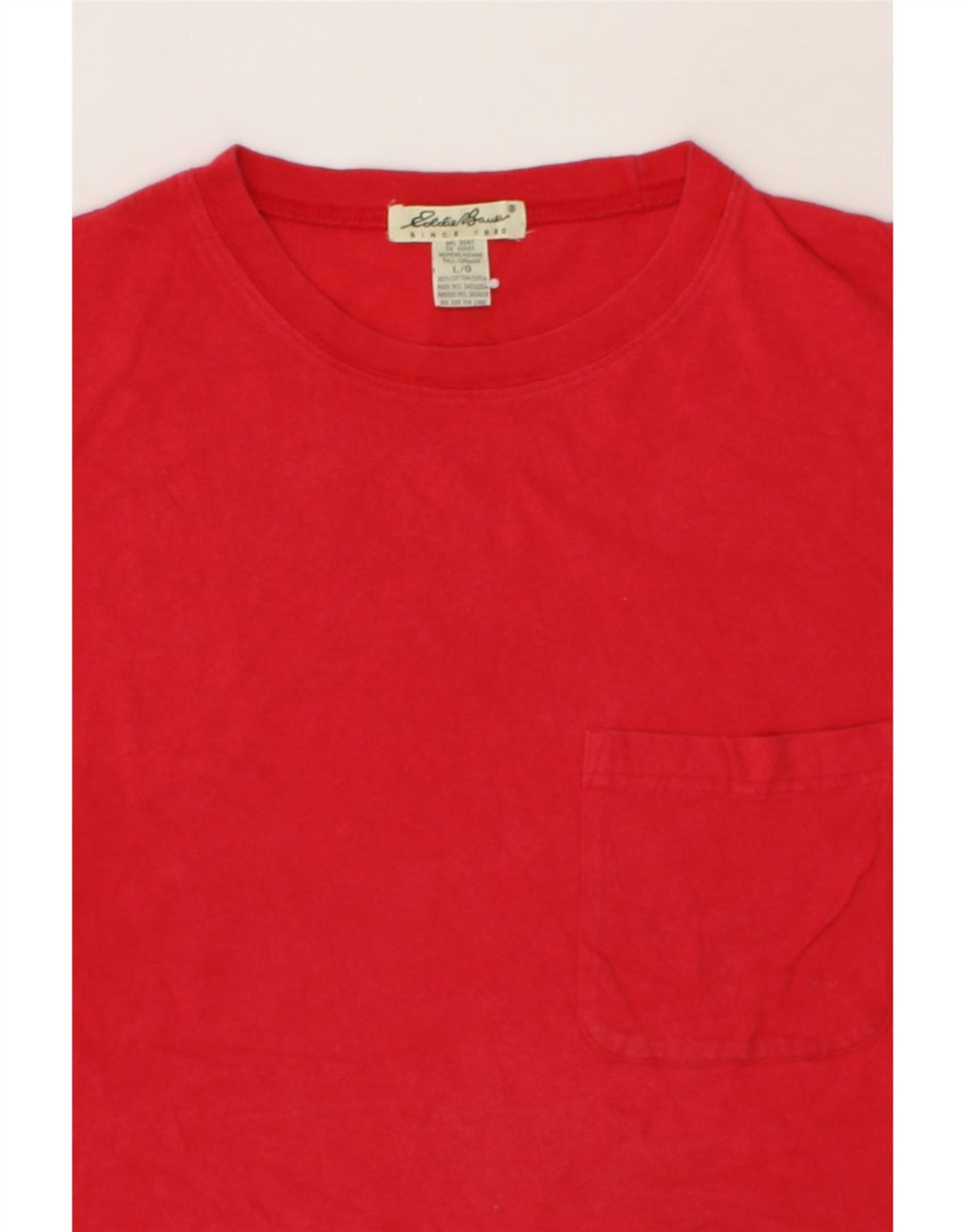 EDDIE BAUER Mens T-Shirt Top Large Red Cotton Vintage Eddie Bauer and Second-Hand Eddie Bauer from Messina Hembry 