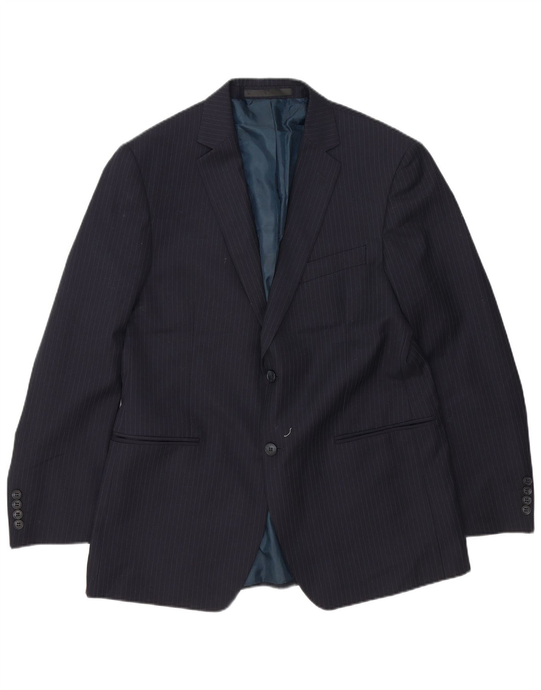 Marks & Spencer muška jakna sako s 2 gumba UK 42 XL tamnoplava na pruge