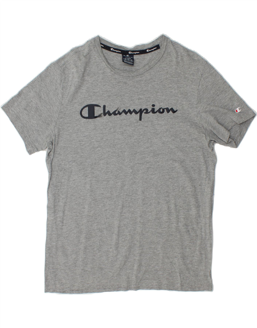 CHAMPION Mens Graphic T-Shirt Top Large Grey Cotton Vintage Champion and Second-Hand Champion from Messina Hembry 