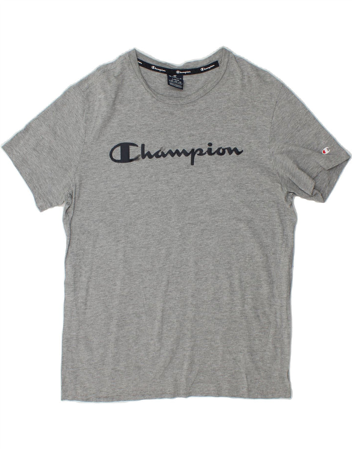 CHAMPION Mens Graphic T-Shirt Top Large Grey Cotton Vintage Champion and Second-Hand Champion from Messina Hembry 