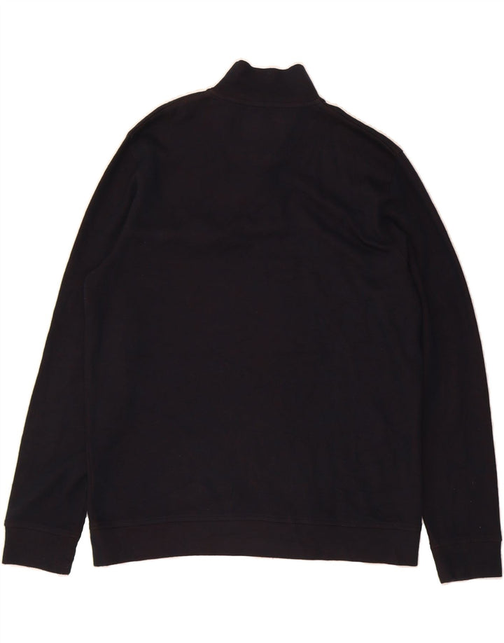 TED BAKER Mens Button Neck Jumper Sweater Size 5 XL Navy Blue Acrylic Vintage Ted Baker and Second-Hand Ted Baker from Messina Hembry 