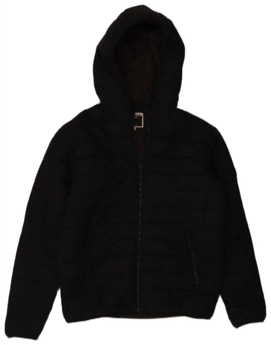 Jack & Jones muška podstavljena jakna s kapuljačom UK 40 veliki crni poliester
