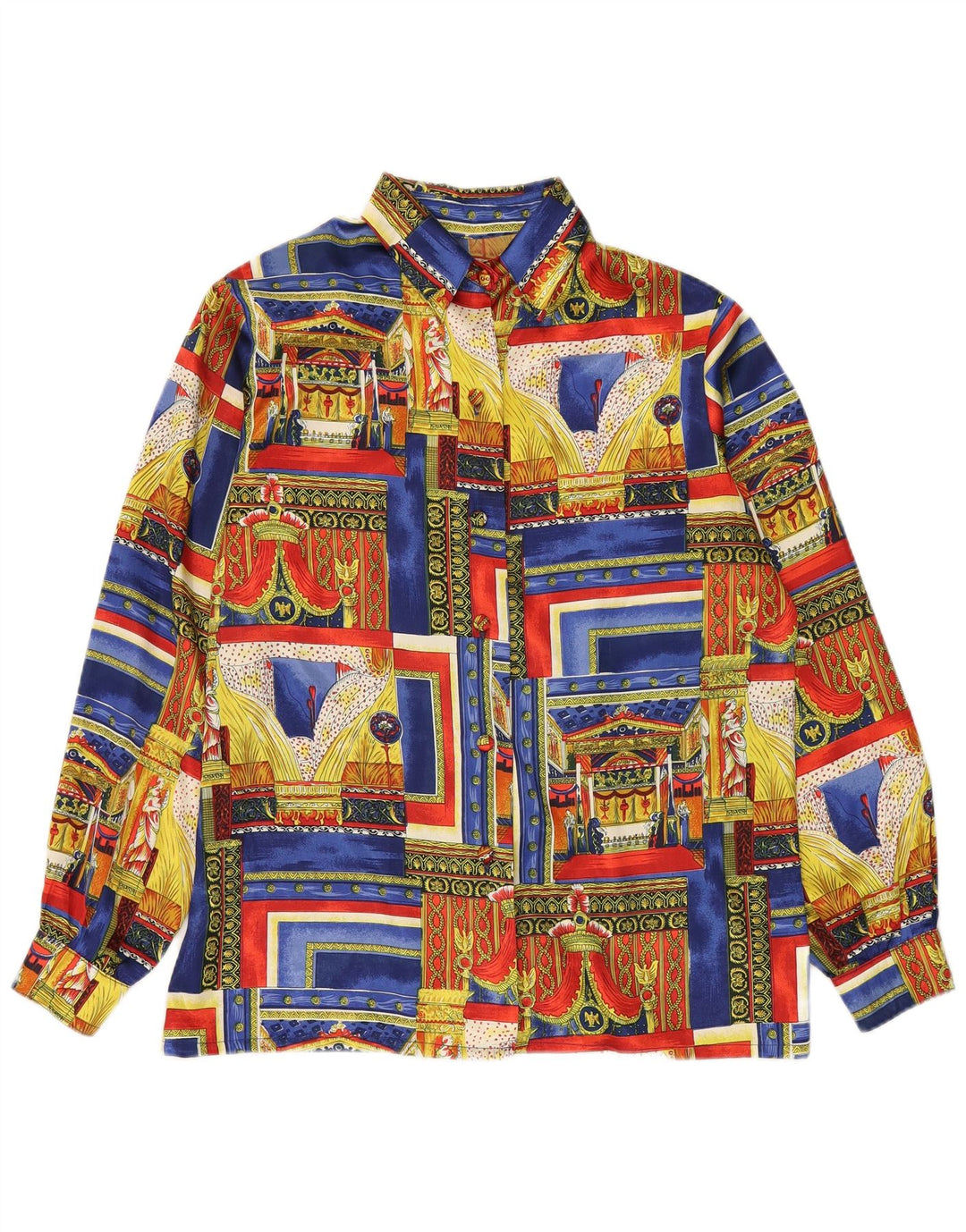 VINTAGE ženska košulja s apstraktnim uzorkom UK 18 XL Višebojna