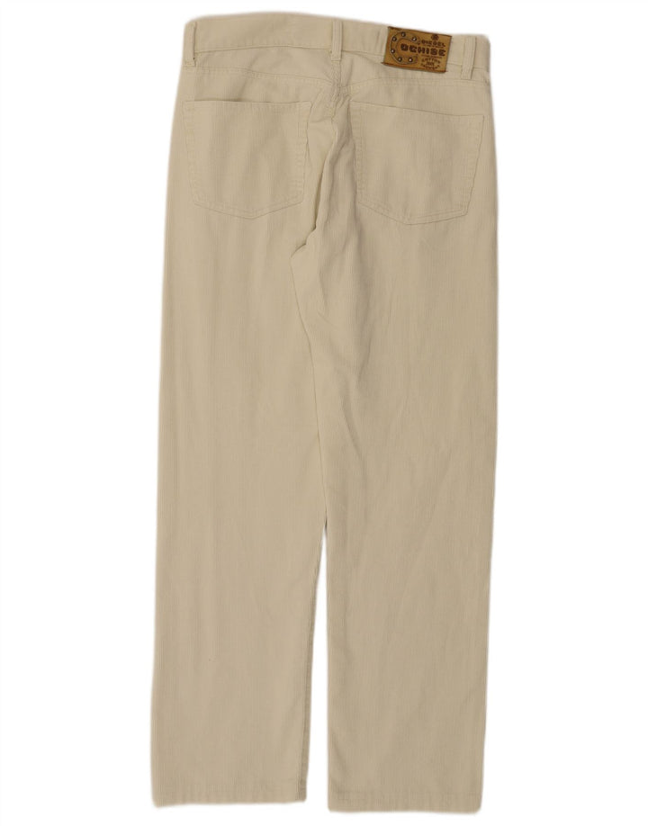 DIESEL Womens Straight Corduroy Trousers W32 L30 Off White