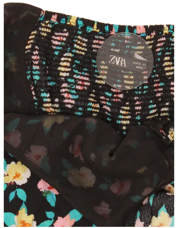 Zara ženski kombinezon UK 8 Small Black Floral