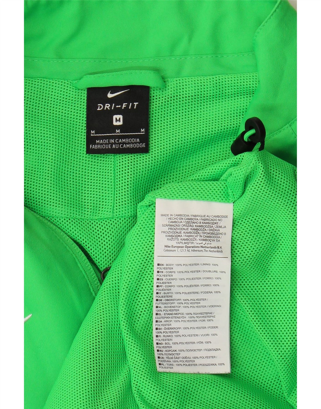 Nike Dri Fit gornja jakna za trenirku srednje zelene boje od poliestera