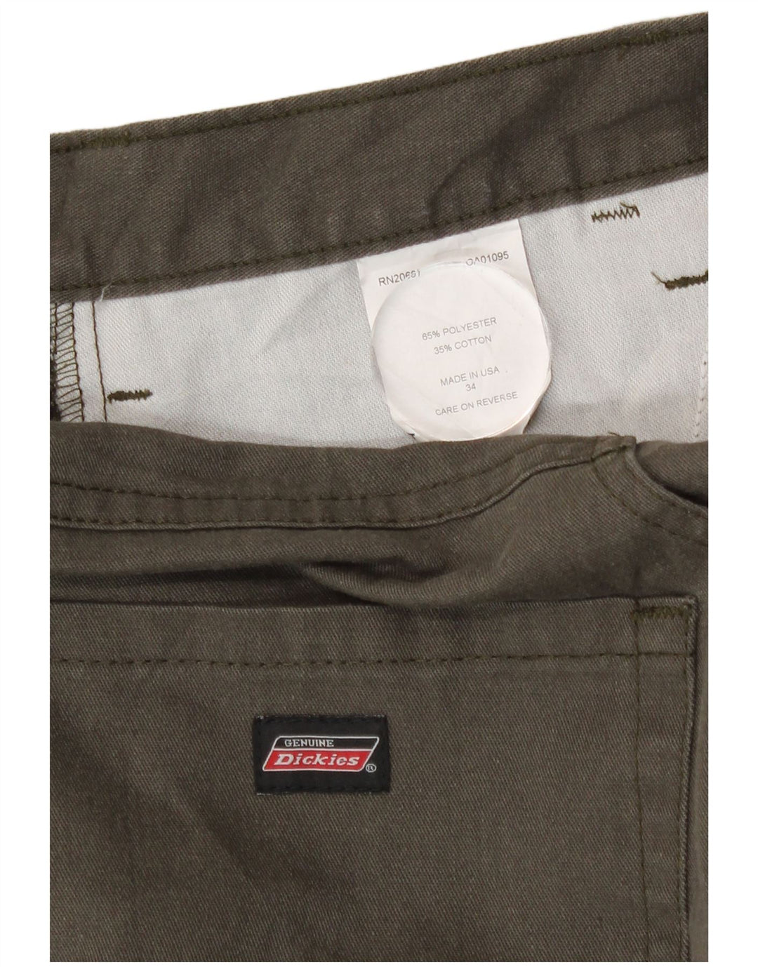 Dickies muške ležerne kratke hlače W34 veliki kaki poliester u boji