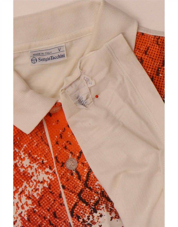 Sergio Tacchini muška polo majica s apstraktnim uzorkom Srednje bijeli pamuk