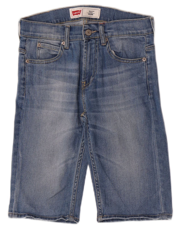 Levi's Boys 511 uske traper kratke hlače 13-14 godina W26 plavi pamuk