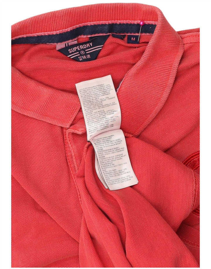 Superdry muška polo majica srednje crvene pamučne boje