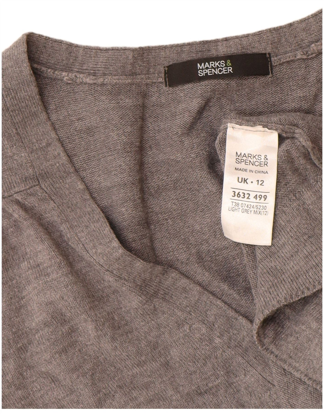 Marks & Spencer ženski kardigan pulover UK 12 srednje sivi akril