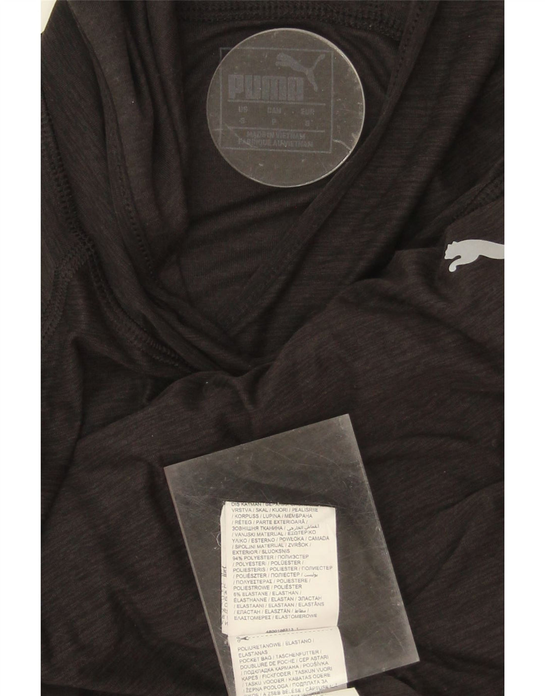PUMA Womens Hooded Top Long Sleeve UK 10 Small Black Polyester Vintage Puma and Second-Hand Puma from Messina Hembry 