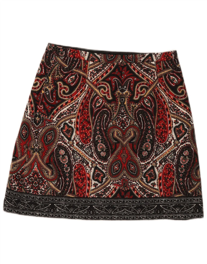 Oasis ženska mini suknja UK 12 srednje veličine W28 raznobojni paisley poliester