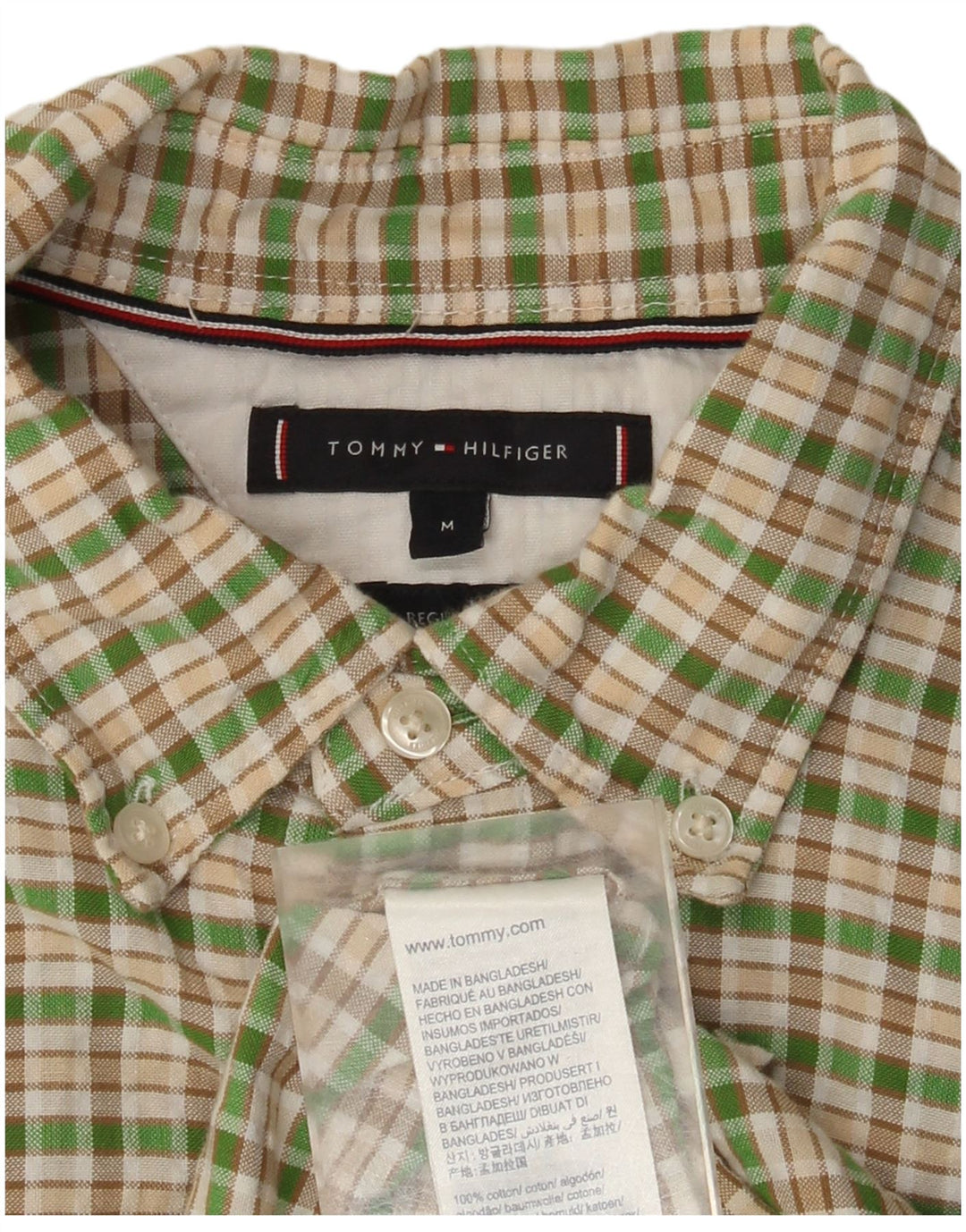 Tommy Hilfiger muška flanelska košulja srednje zelene karirane boje