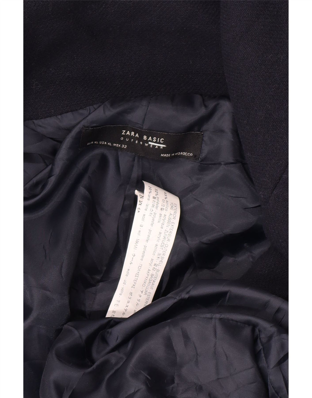 Zara ženski kaput UK 18 XL tamnoplavi akril