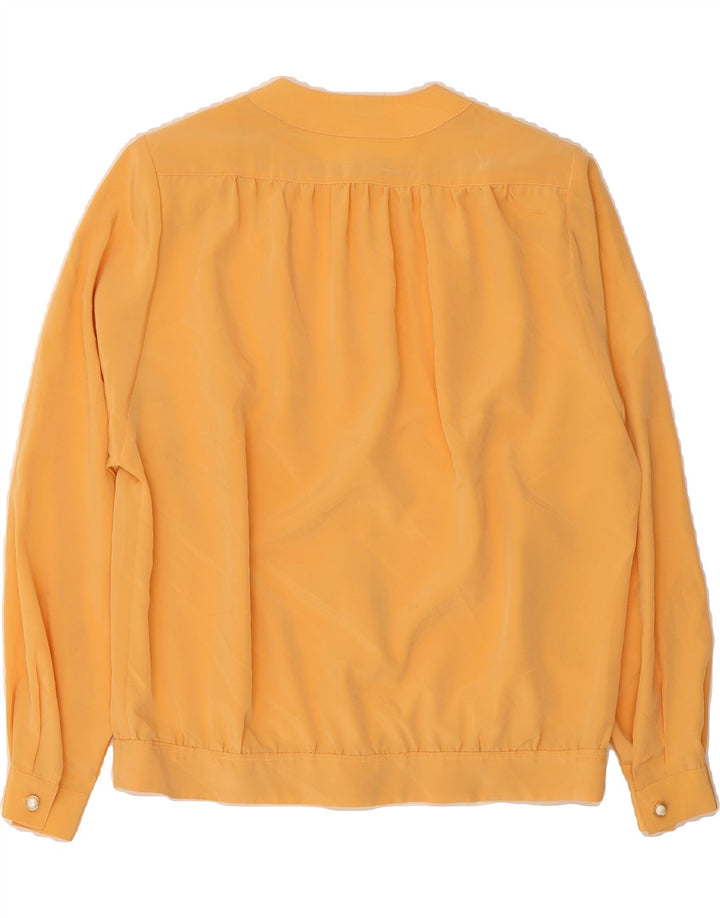 VINTAGE Womens Oversized Shirt Blouse IT 44 Medium Yellow Polyester Vintage Vintage and Second-Hand Vintage from Messina Hembry 