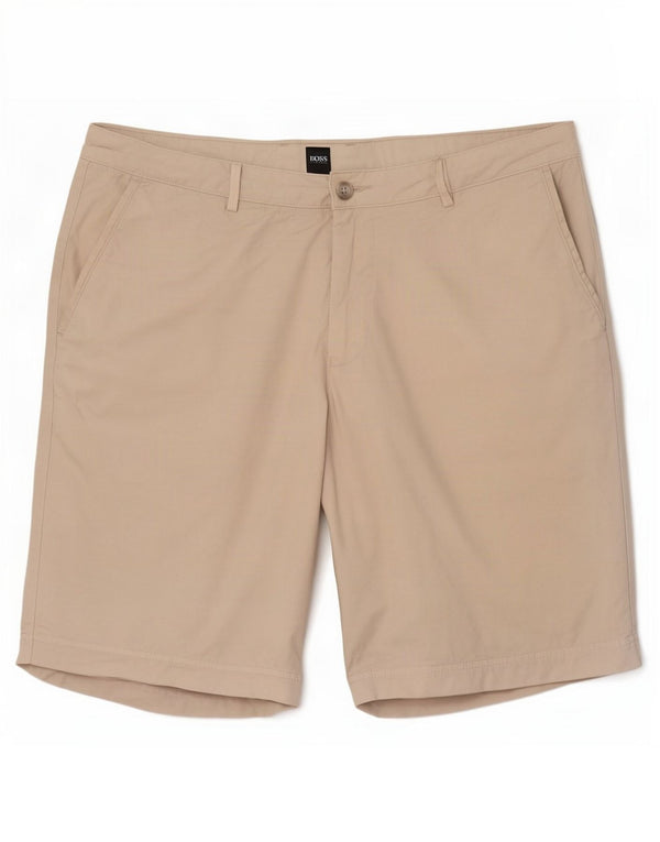 Hugo Boss Mens Chino Shorts IT 52 XL W36 Beige Cotton