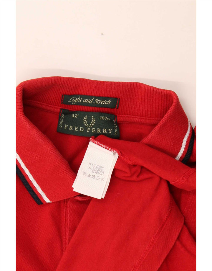 Fred Perry muška polo majica srednje crvene pamučne boje