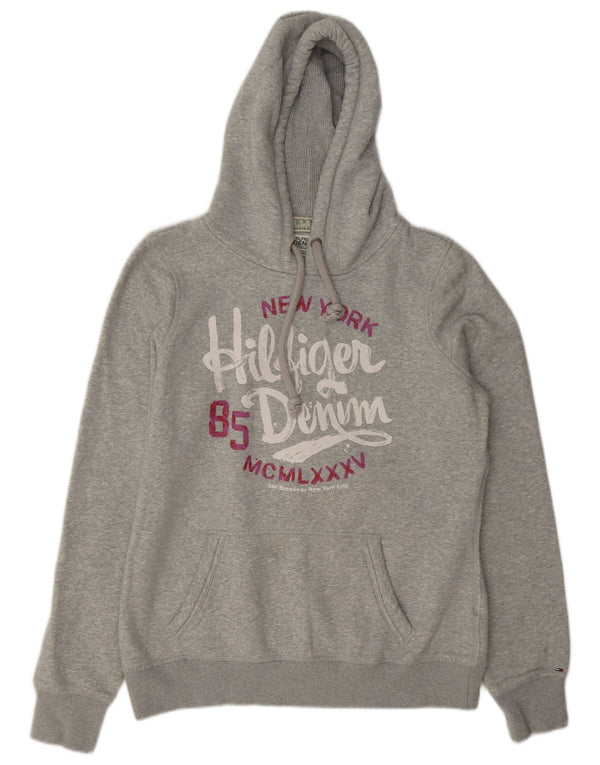 Ženska majica s kapuljačom Tommy Hilfiger UK 18 XL sivi pamuk