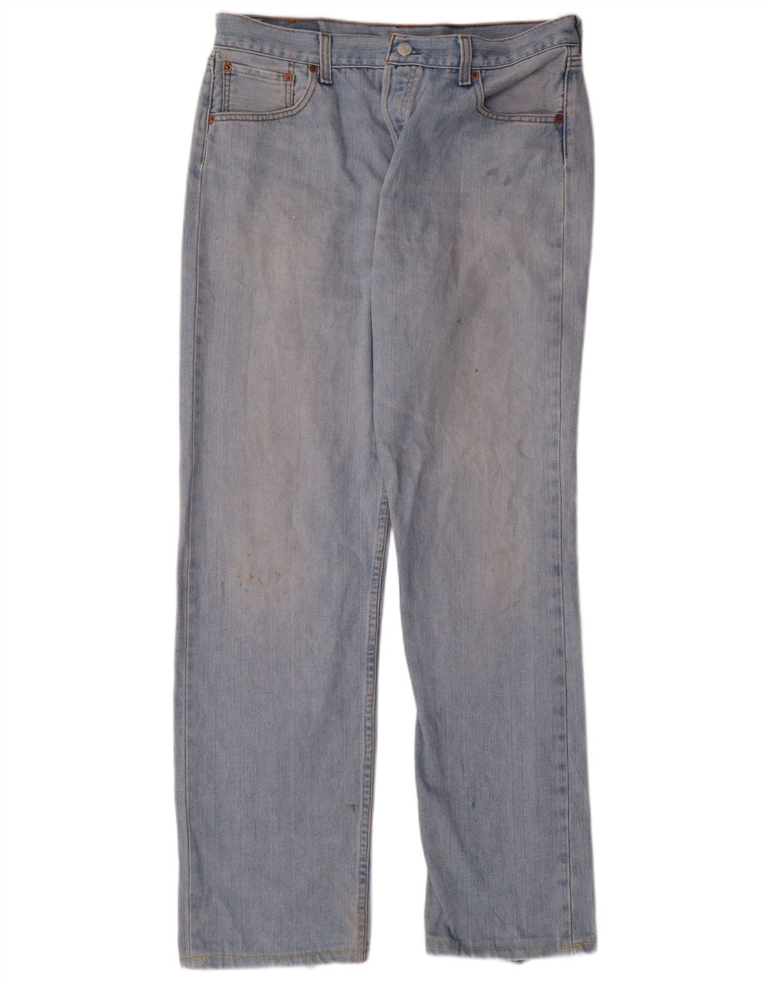 LEVI'S muške 501 ravne traperice W36 L31 plavi pamuk