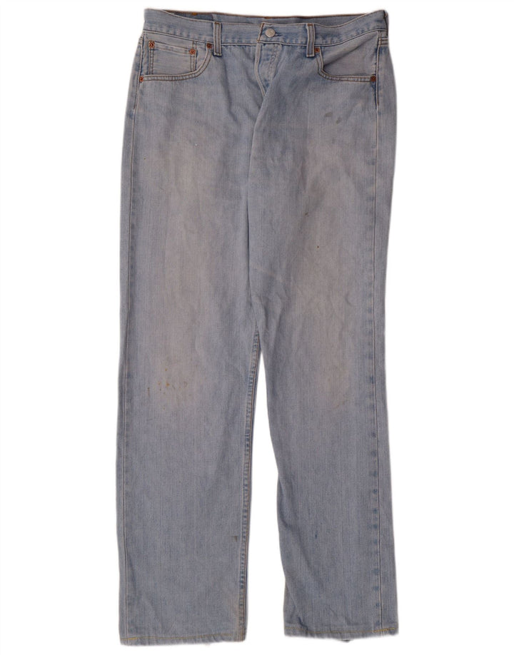 LEVI'S muške 501 ravne traperice W36 L31 plavi pamuk