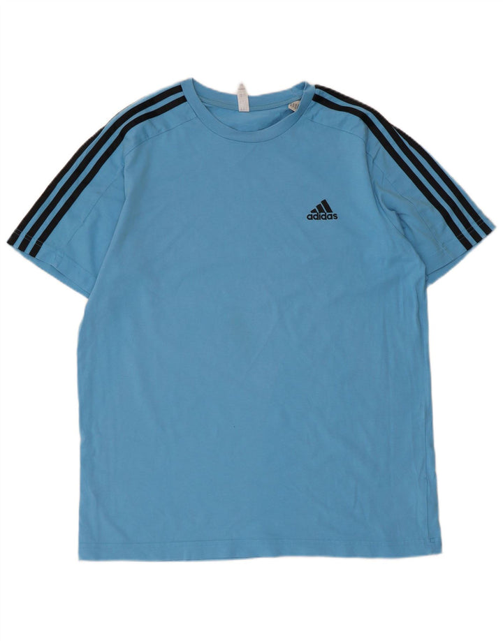 ADIDAS Mens T-Shirt Top Medium Blue Cotton
